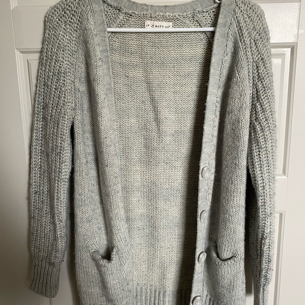 Gray Long sleeve cardigan